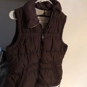 Brown down vest